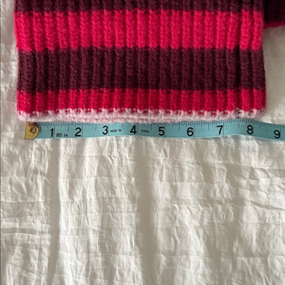 Maeve Pink and Burgundy Striped Turtleneck Sweater - Picture 15 of 15